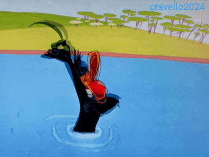 A Sign That Says " See You Later " Is Floating In The Water GIF