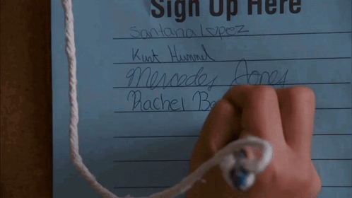 A Sign That Says " Sign Up Here " On It GIF