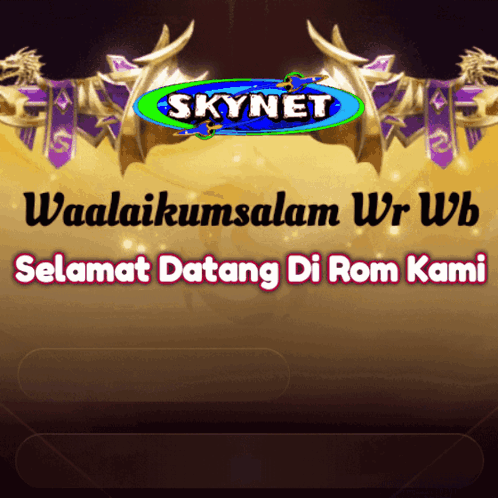 A Sign That Says Skynet With A Dragon On It GIF