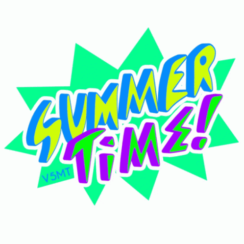 A Sign That Says Summer Time On It GIF