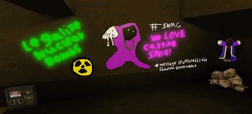 A Sign That Says #Swag We Love Casting Spells In Yellow Letters GIF