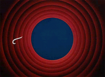 A Sign That Says That 'S All Folks With A Blue Circle In The Middle GIF