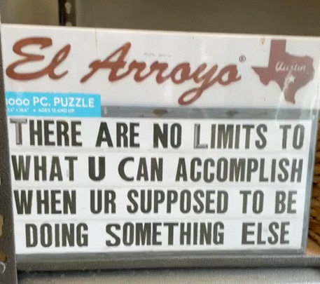 A Sign That Says " There Are No Limits To What U Can Accomplish " GIF
