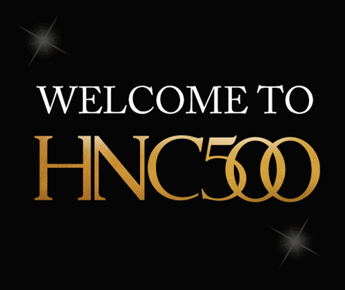 A Sign That Says Welcome To Hnc500 On It GIF