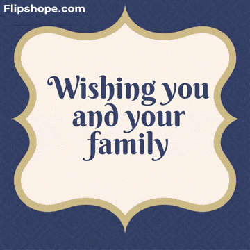 A Sign That Says Wishing You And Your Family On It GIF