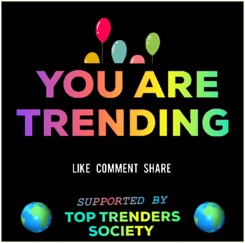 Sign Saying You Are Trending With Balloons GIF