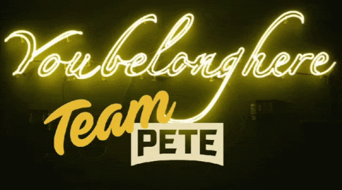 A Sign That Says You Belong Here Team Pete GIF