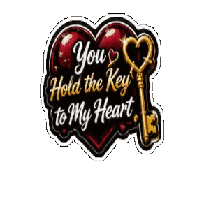 a sign that says you hold the key to my heart