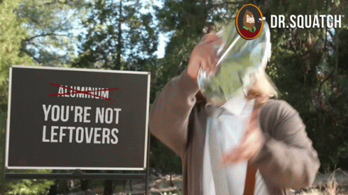 A Sign That Says " You 'Re Not Leftovers " On It GIF