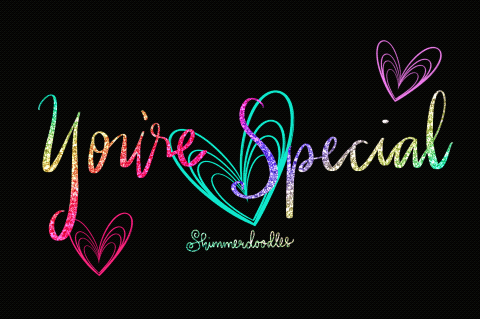 A Sign That Says You 'Re Special With Hearts GIF