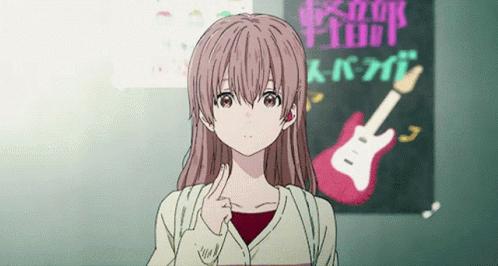 A Silent Voice Shouko Nishimiya Hand Sign GIF