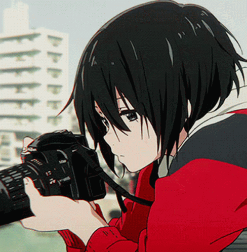 A Silent Voice Yuzuru Nishimiya With A Camera GIF