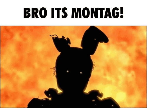 A Silhouette Of A Bunny With The Words Bro Its Montag GIF