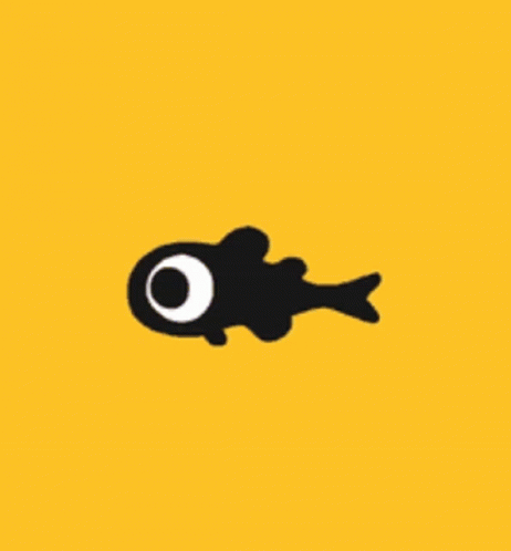 A Silhouette Of A Fish With A White Eye GIF
