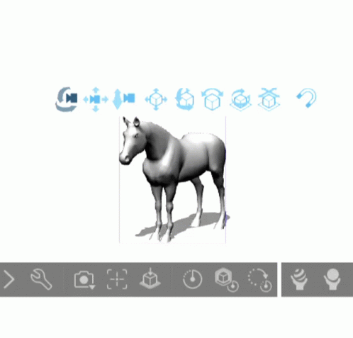 A Silhouette Of A Horse Is Surrounded By Various Icons Including A Camera And A Clock GIF