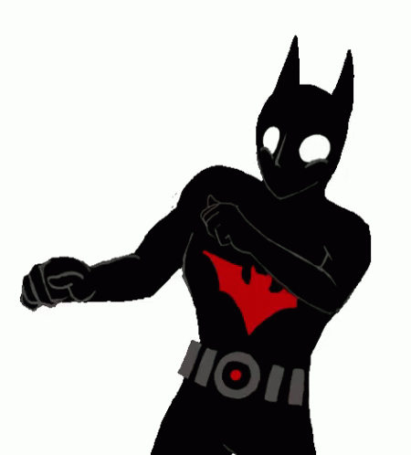 A Silhouette Of A Man In A Batman Beyond Suit GIF