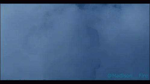 A Silhouette Of A Man Standing In A Foggy Area With A Caption That Says ' Mason Fire ' GIF