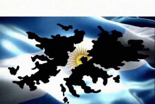 A Silhouette Of A Map Of Argentina With The Sun In The Center GIF