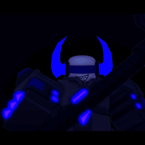 A Silhouette Of A Person In A Dark Room With Blue Lines GIF