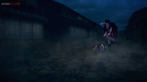 A Silhouette Of A Person In A Dark Room With The Website Animeflv.net In The Upper Right Corner GIF