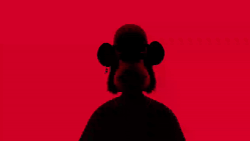 A Silhouette Of A Person In Front Of A Red Background That Says Diesel For Successful Living GIF