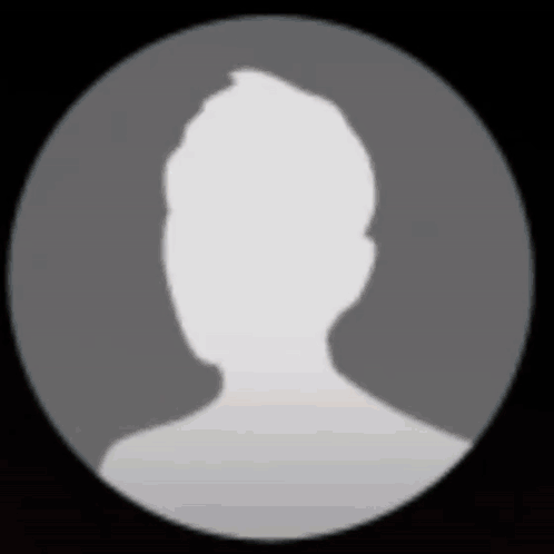 A Silhouette Of A Person 'S Head In A Circle . GIF