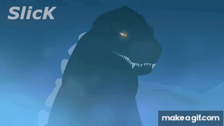 A Silhouette Of A Person With A Lightning Bolt Behind Them And The Words Slick On The Top GIF