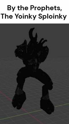 A Silhouette Of A Robot With The Words By The Prophets The Yoinky Sploinky On The Bottom GIF