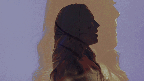 A Silhouette Of A Woman With The Words " I 'M Goin ' My Way " Below It GIF