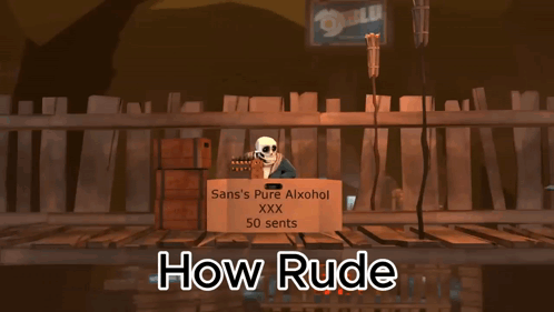 A Skeleton Is Holding A Box Of Sans 'S Pure Alcohol Xxx GIF