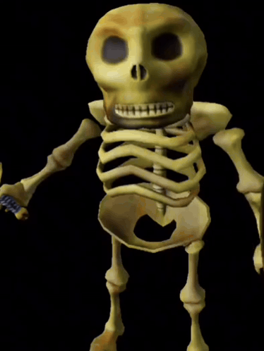 A Skeleton Is Holding A Sword And A Shield GIF