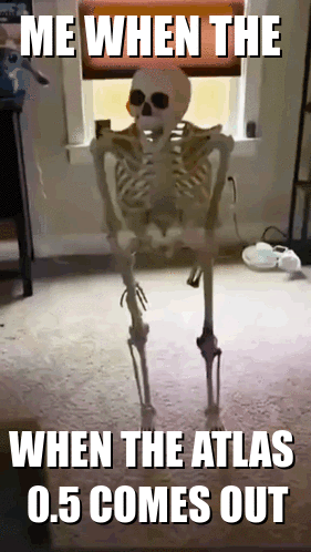 Skeleton In Front Of Window When Atlas 0.5 Comes Out GIF