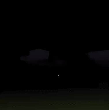 A Skeleton Is Standing On A Grassy Hill In A Dark Video Game . GIF