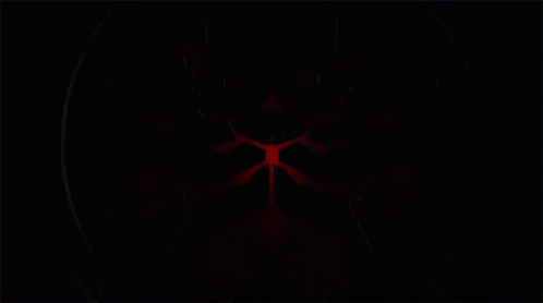 A Skull And Octopus In A Red Circle GIF