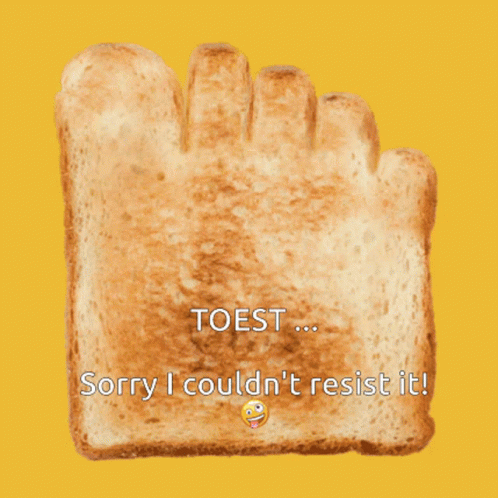 A Slice Of Toast That Looks Like A Foot GIF