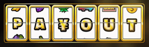 A Slot Machine With The Word Payout Written On It GIF
