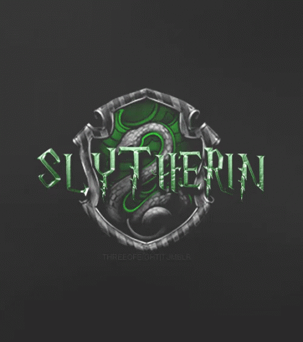 A Slytherin Logo With A Snake On It GIF