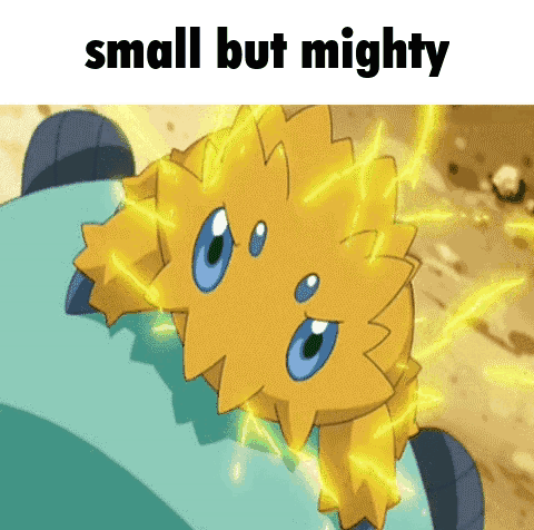 A Small But Mighty Pokemon With Lightning Coming Out Of It 'S Head . GIF