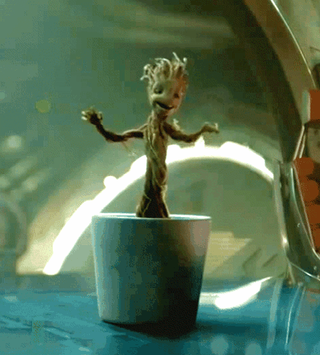 Dancing Baby Groot Figurine GIF