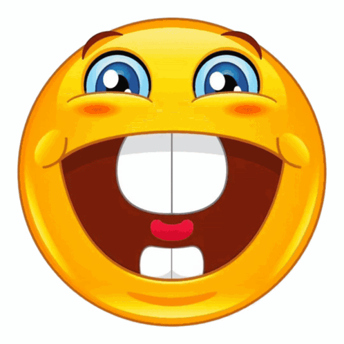 A Smiley Face With A Big Smile And A Big Mouth GIF