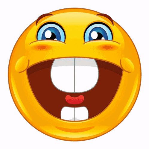 A Smiley Face With A Big Smile And A Big Mouth GIF