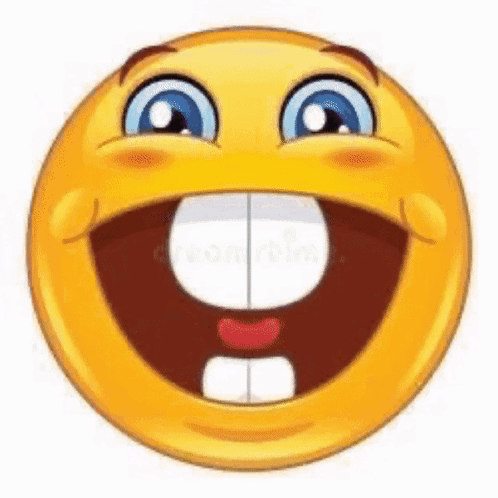 a smiley face with a big smile on it and a big mouth .