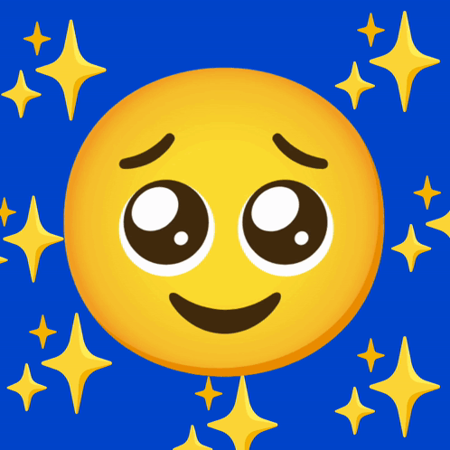 A Smiley Face With Tears Coming Out Of Its Eyes Is Surrounded By Stars GIF