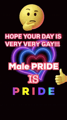 A Smiley Face With The Words Hope Your Day Is Very Very Gay GIF
