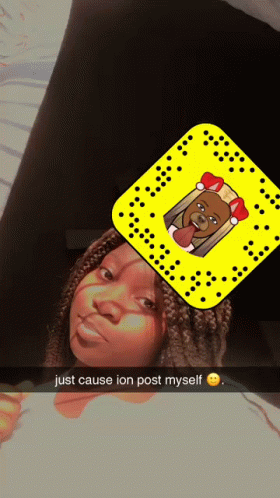 A Snapchat Photo Of A Girl With A Cartoon On Her Head GIF