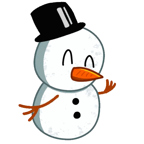 a snowman wearing a top hat and carrot nose