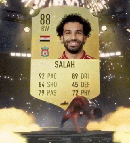 A Soccer Card For Salah With 88 Rw And 89 Dri GIF
