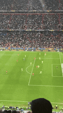 A Soccer Field With A Banner That Says Copa GIF