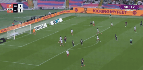 A Soccer Game Being Played On Sir Tv GIF