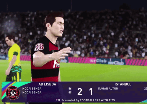 A Soccer Game Between Ad Lisboa And Istanbul Is Being Played GIF